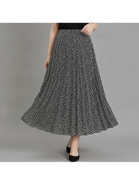 Vintage Jaeger Navy Blue White Floral Lined Maxi Skirt Size 14 Cottagecore